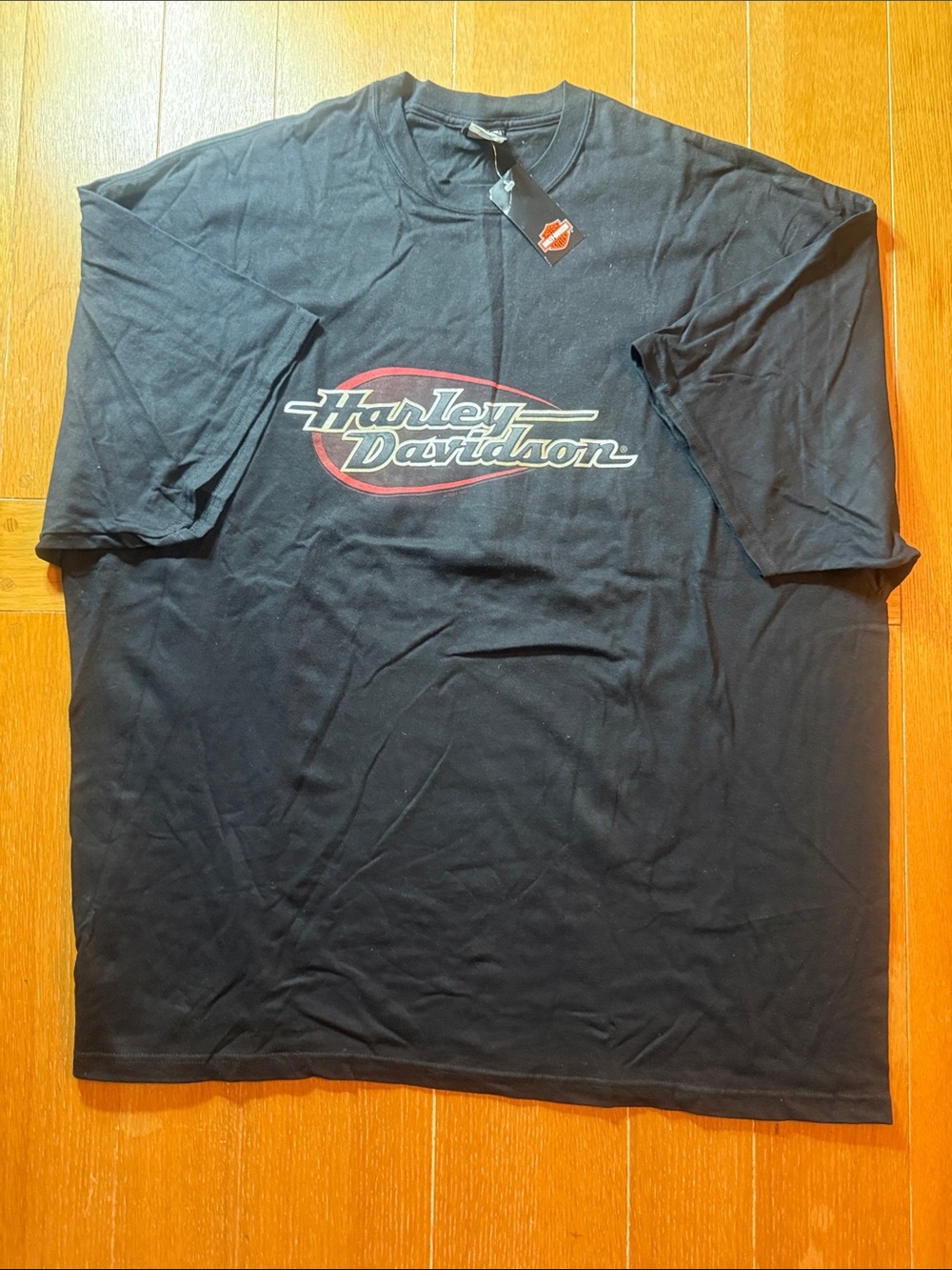 Harley-Davidson Black T-Shirt with Red and Cream Logo